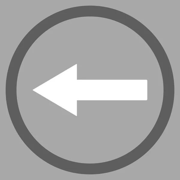 Freccia rotonda sinistra Simbolo vettoriale piatto — Vettoriale Stock