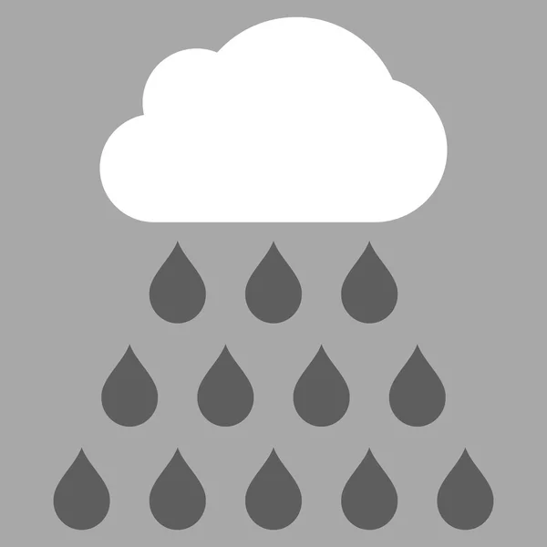 Nube de lluvia Símbolo vectorial plano — Archivo Imágenes Vectoriales