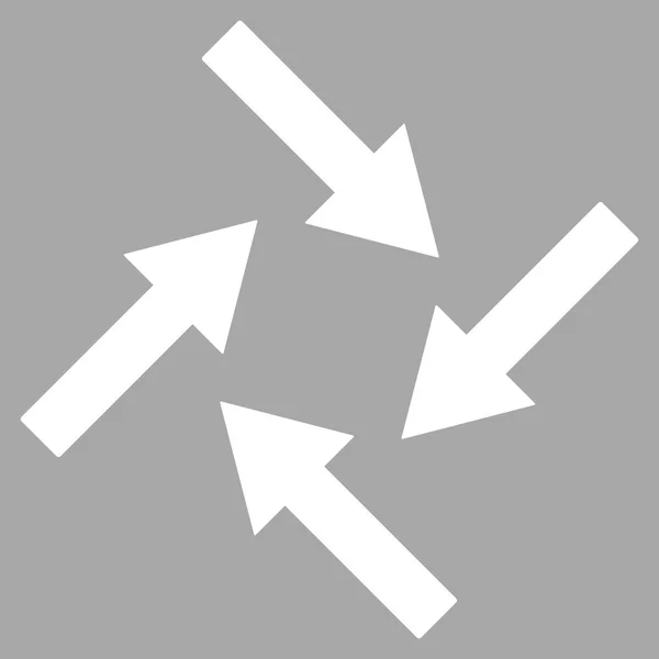 Centripetal Arrows Flat Vector Symbol — Stockvector