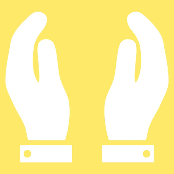 护理的手平面矢量符号 — 图库矢量图片