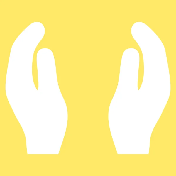 Ellátás kezét lapos vektor szimbólum — Stock Vector