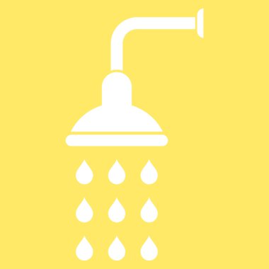 Duş düz vektör simgesi