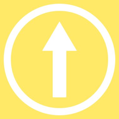 Up Rounded Arrow Flat Vector Symbol