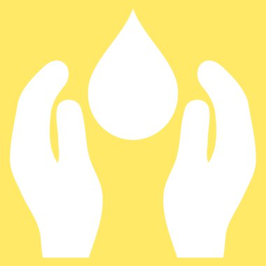 Su bakımı düz vektör simgesi