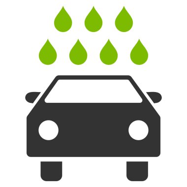 Araba duş düz vektör simgesi