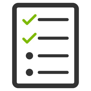 Checklist Page Flat Vector Symbol