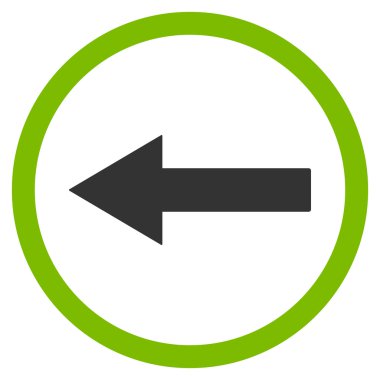 Left Rounded Arrow Flat Vector Symbol