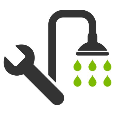 Sıhhi tesisat düz vektör simgesi