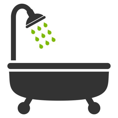 Duş banyo düz vektör simgesi