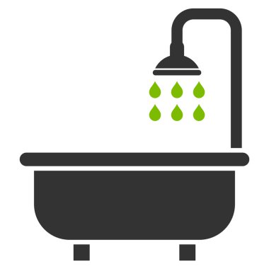 Duş banyo düz vektör simgesi