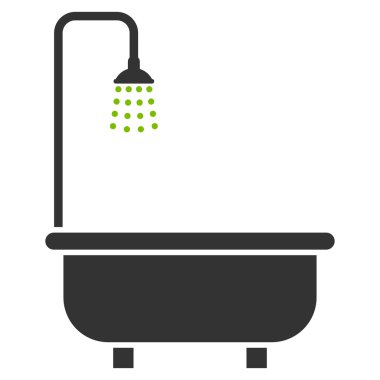 Duş banyo düz vektör simgesi