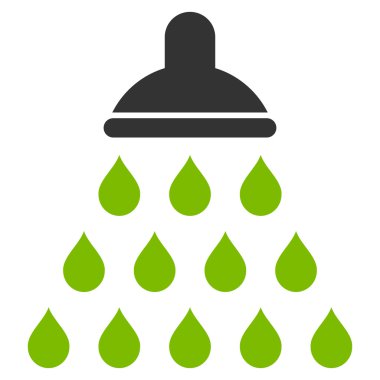 Duş düz vektör simgesi