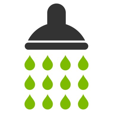 Duş düz vektör simgesi