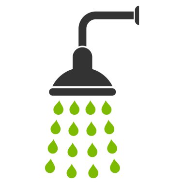 Duş düz vektör simgesi