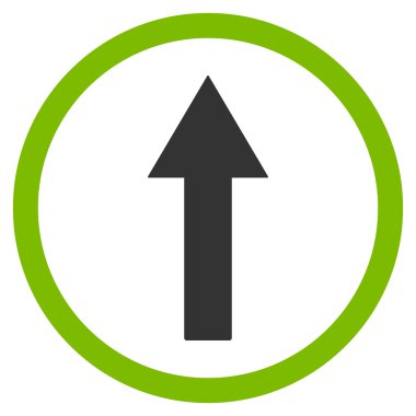 Up Rounded Arrow Flat Vector Symbol