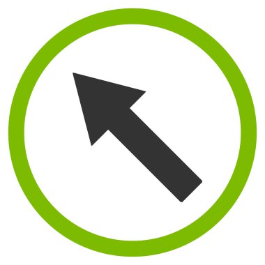 Up-Left Rounded Arrow Flat Vector Symbol