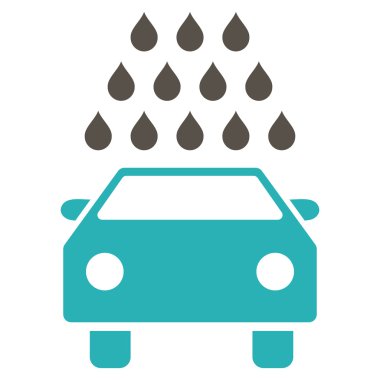 Oto yıkama düz vektör simgesi