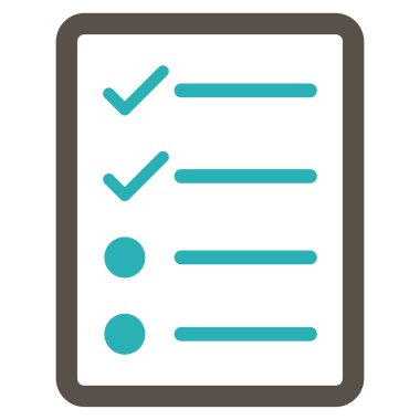 Checklist Page Flat Vector Symbol