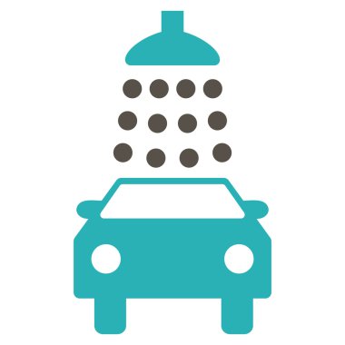 Oto yıkama düz vektör simgesi