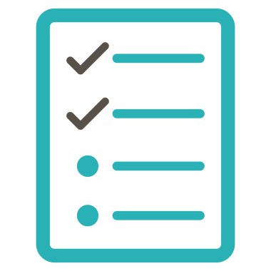 Checklist Page Flat Vector Symbol