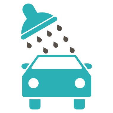 Oto yıkama düz vektör simgesi