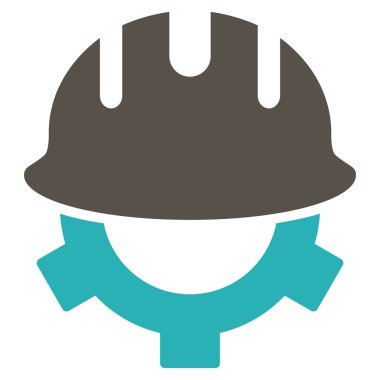 Geliştirme kask düz vektör simgesi