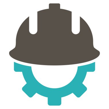 Geliştirme kask düz vektör simgesi