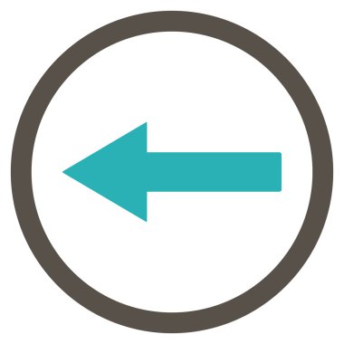 Left Rounded Arrow Flat Vector Symbol