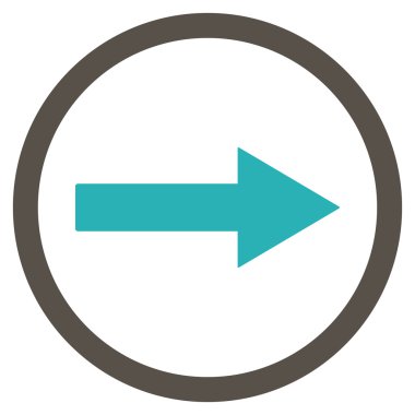 Right Rounded Arrow Flat Vector Symbol