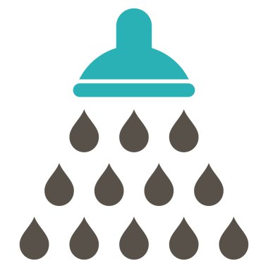 Duş düz vektör simgesi