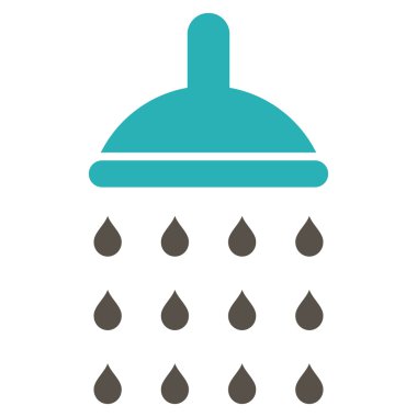 Duş düz vektör simgesi