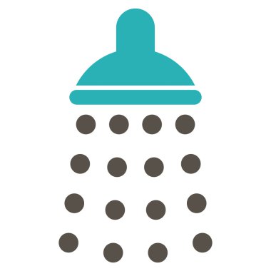 Duş düz vektör simgesi