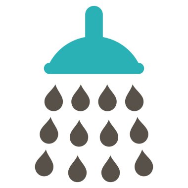 Duş düz vektör simgesi