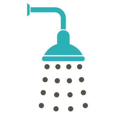 Duş düz vektör simgesi