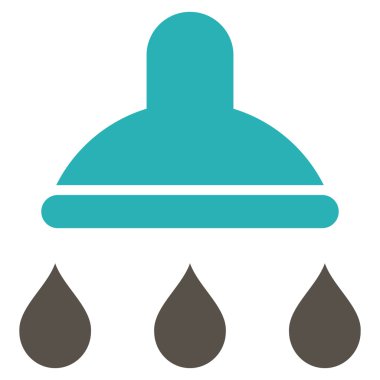 Duş düz vektör simgesi