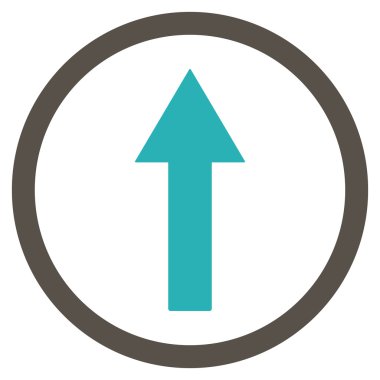 Up Rounded Arrow Flat Vector Symbol
