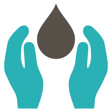 Su bakımı düz vektör simgesi