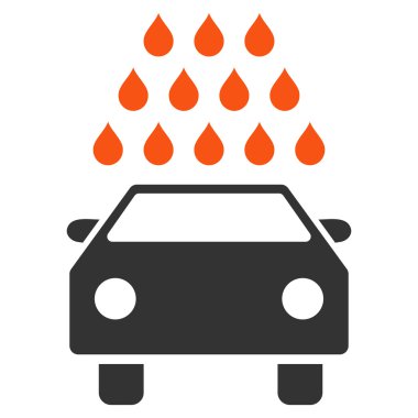 Oto yıkama düz vektör simgesi