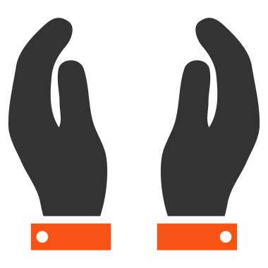 Bakım el düz vektör simgesi