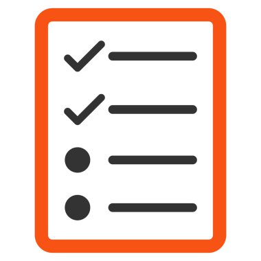 Checklist Page Flat Vector Symbol