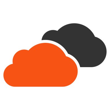 Bulutlar düz vektör simgesi