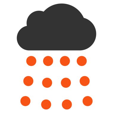 Yağmur bulutu düz vektör simgesi