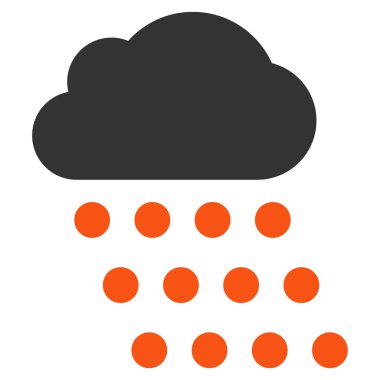 Yağmur bulutu düz vektör simgesi