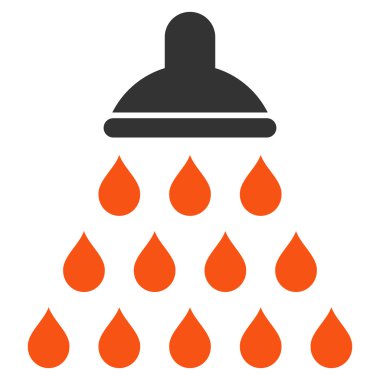 Duş düz vektör simgesi