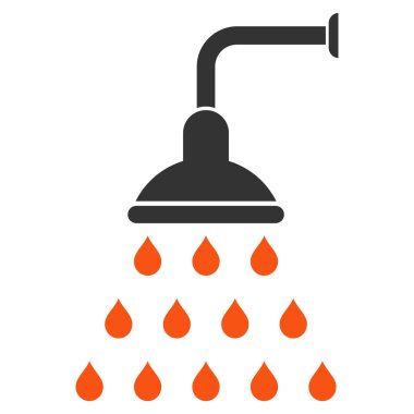 Duş düz vektör simgesi