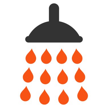 Duş düz vektör simgesi