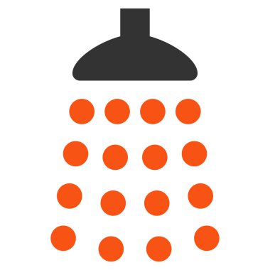 Duş düz vektör simgesi