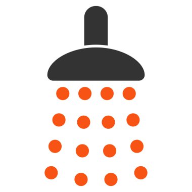 Duş düz vektör simgesi