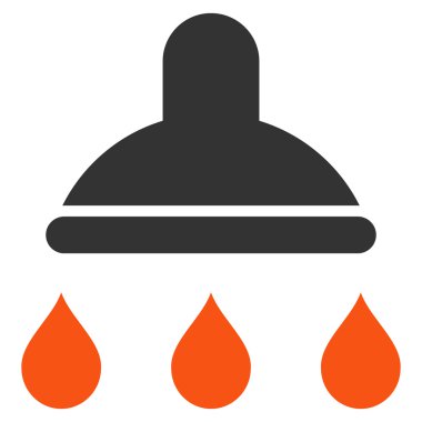 Duş düz vektör simgesi