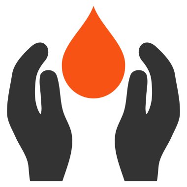 Su bakımı düz vektör simgesi